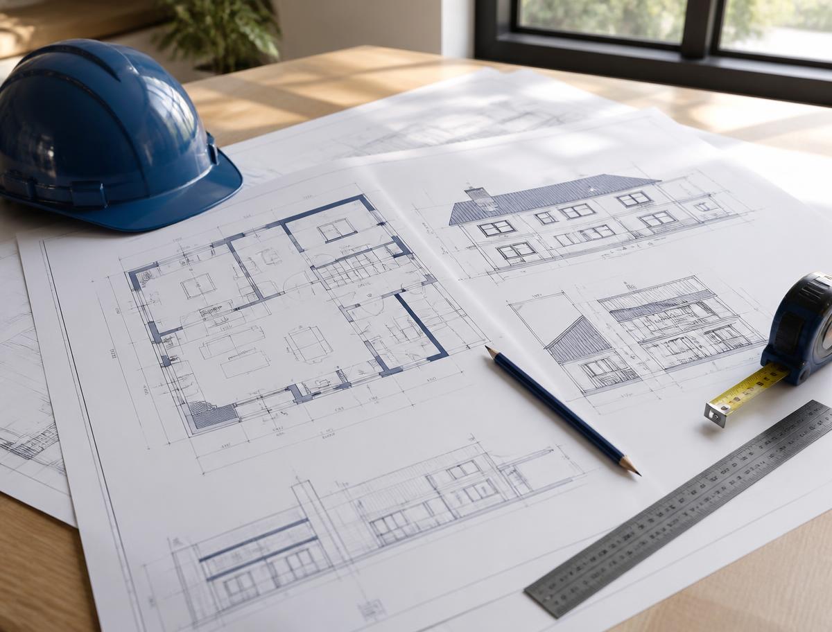 Bouwtekeningen en renovatieblauwdrukken voor een Romco Bouw project